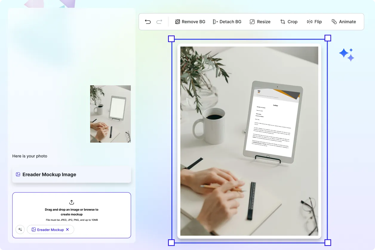 Free AI E-reader Mockup Image Generator, Free AI E-reader Mockup Maker Online 